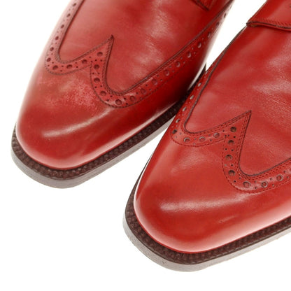 【中古】ステファノベーメル Stefano Bemer 502 ウイングチップ ドレスシューズ レッド【 40 1/2 】【 状態ランクB 】【 メンズ 】
