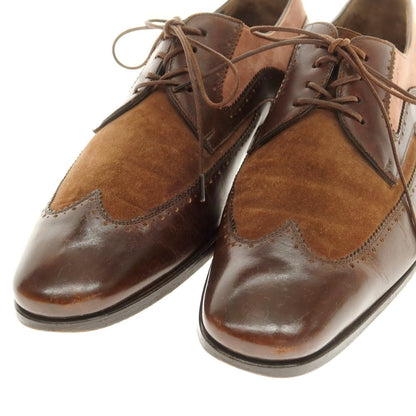 [Used] Salvatore Ferragamo Combi Blind Brogue Dress Shoes Brown [7EE] [Condition Rank C] [Men&