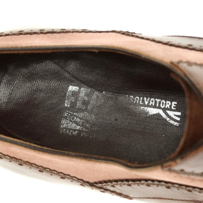 [Used] Salvatore Ferragamo Combi Blind Brogue Dress Shoes Brown [7EE] [Condition Rank C] [Men&