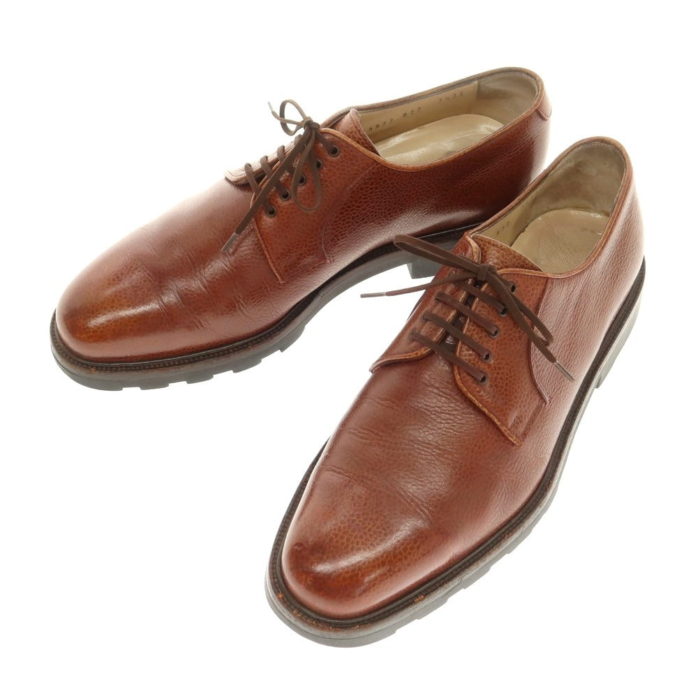 【中古】サルヴァトーレフェラガモ Salvatore Ferragamo 型押しレザー ダービーシューズ ブラウン【 7 1/2EE 】【 状態ランクB 】【 メンズ 】