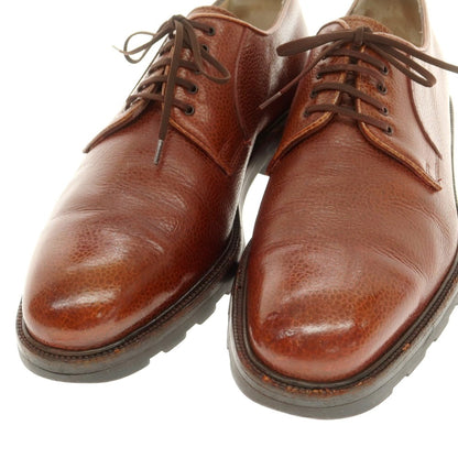 【中古】サルヴァトーレフェラガモ Salvatore Ferragamo 型押しレザー ダービーシューズ ブラウン【 7 1/2EE 】【 状態ランクB 】【 メンズ 】