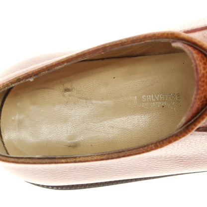 【中古】サルヴァトーレフェラガモ Salvatore Ferragamo 型押しレザー ダービーシューズ ブラウン【 7 1/2EE 】【 状態ランクB 】【 メンズ 】