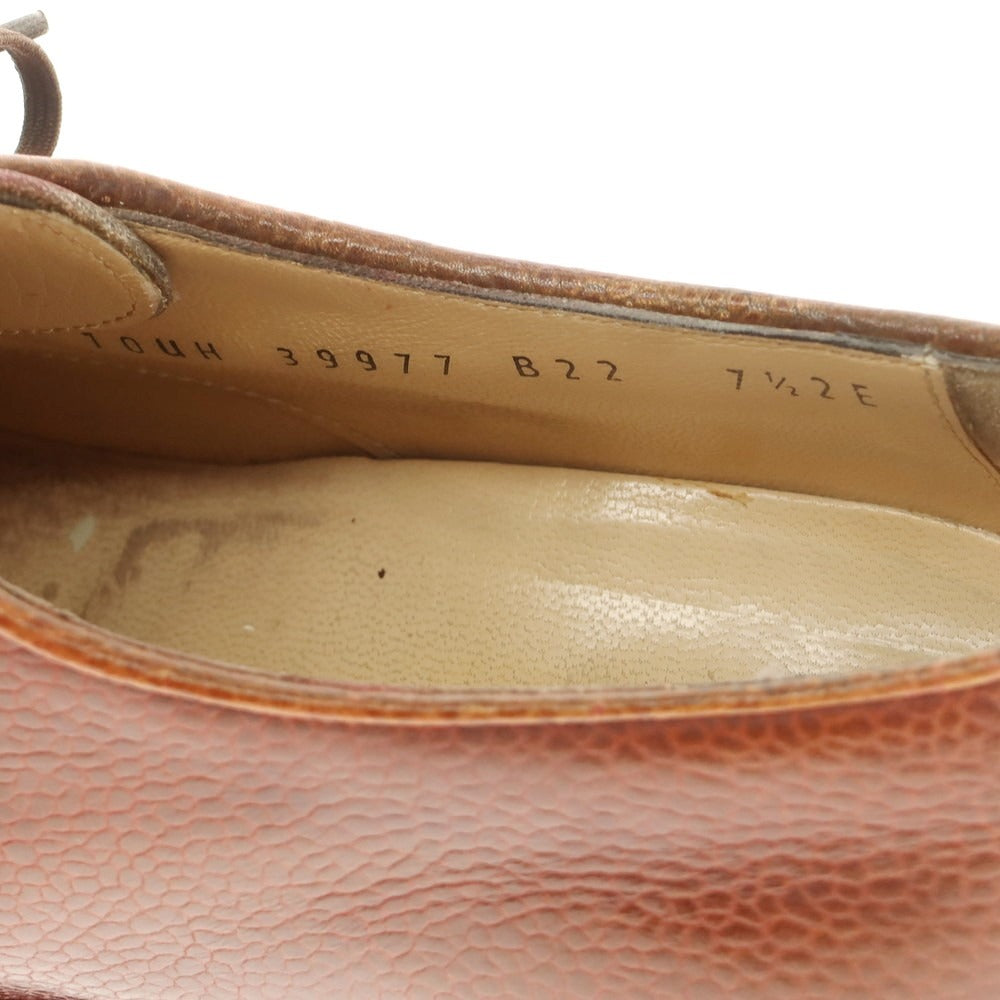 【中古】サルヴァトーレフェラガモ Salvatore Ferragamo 型押しレザー ダービーシューズ ブラウン【 7 1/2EE 】【 状態ランクB 】【 メンズ 】