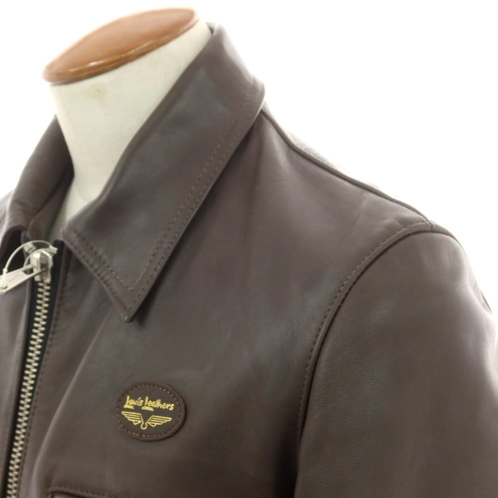 【中古】ヒステリックグラマー HYSTERIC GLAMOUR ×Lewis Leathers レザー ライダースジャケット ブラウン【 M 】【 状態ランクC 】【 メンズ 】