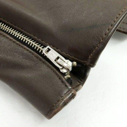 【中古】ヒステリックグラマー HYSTERIC GLAMOUR ×Lewis Leathers レザー ライダースジャケット ブラウン【 M 】【 状態ランクC 】【 メンズ 】