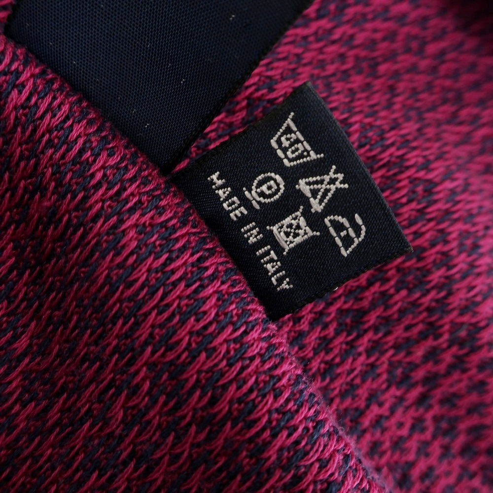 [Used] Drumohr high gauge cotton knit cardigan, pink purple x navy [48] [Condition: C] [Men&