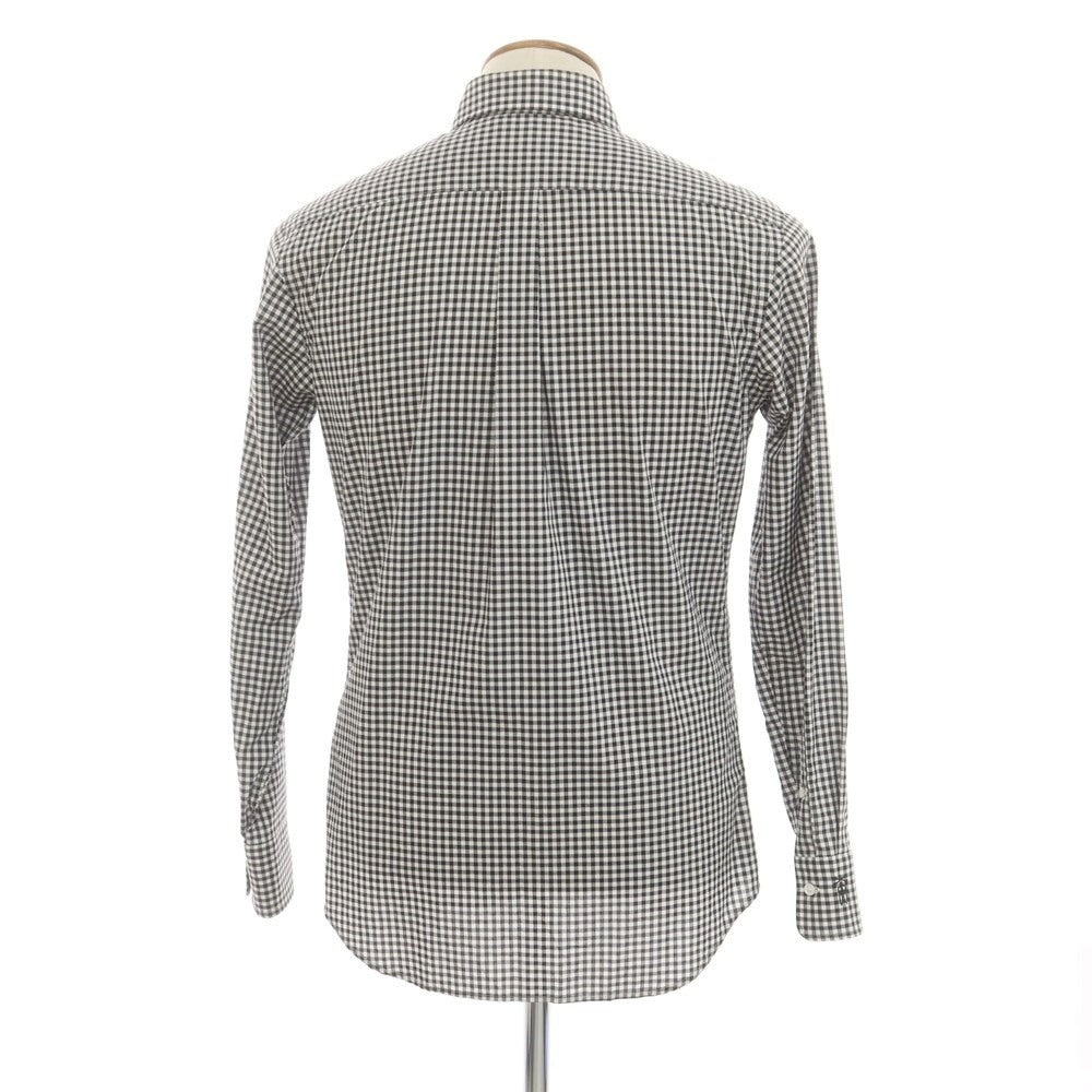 [Used] Psycho Bunny International Gallery BEAMS special order cotton gingham check wide collar casual shirt black x white [M] [Condition rank B] [Men&
