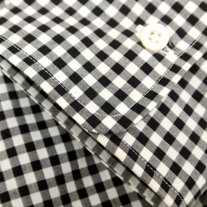 [Used] Psycho Bunny International Gallery BEAMS special order cotton gingham check wide collar casual shirt black x white [M] [Condition rank B] [Men&