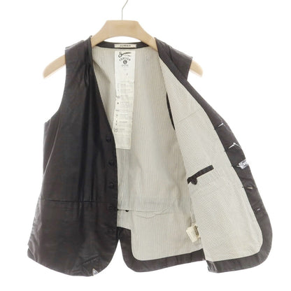 【中古】デンハム DENHAM コーティングコットン ジレ ベスト ブラック【 M 】【 状態ランクC 】【 メンズ 】