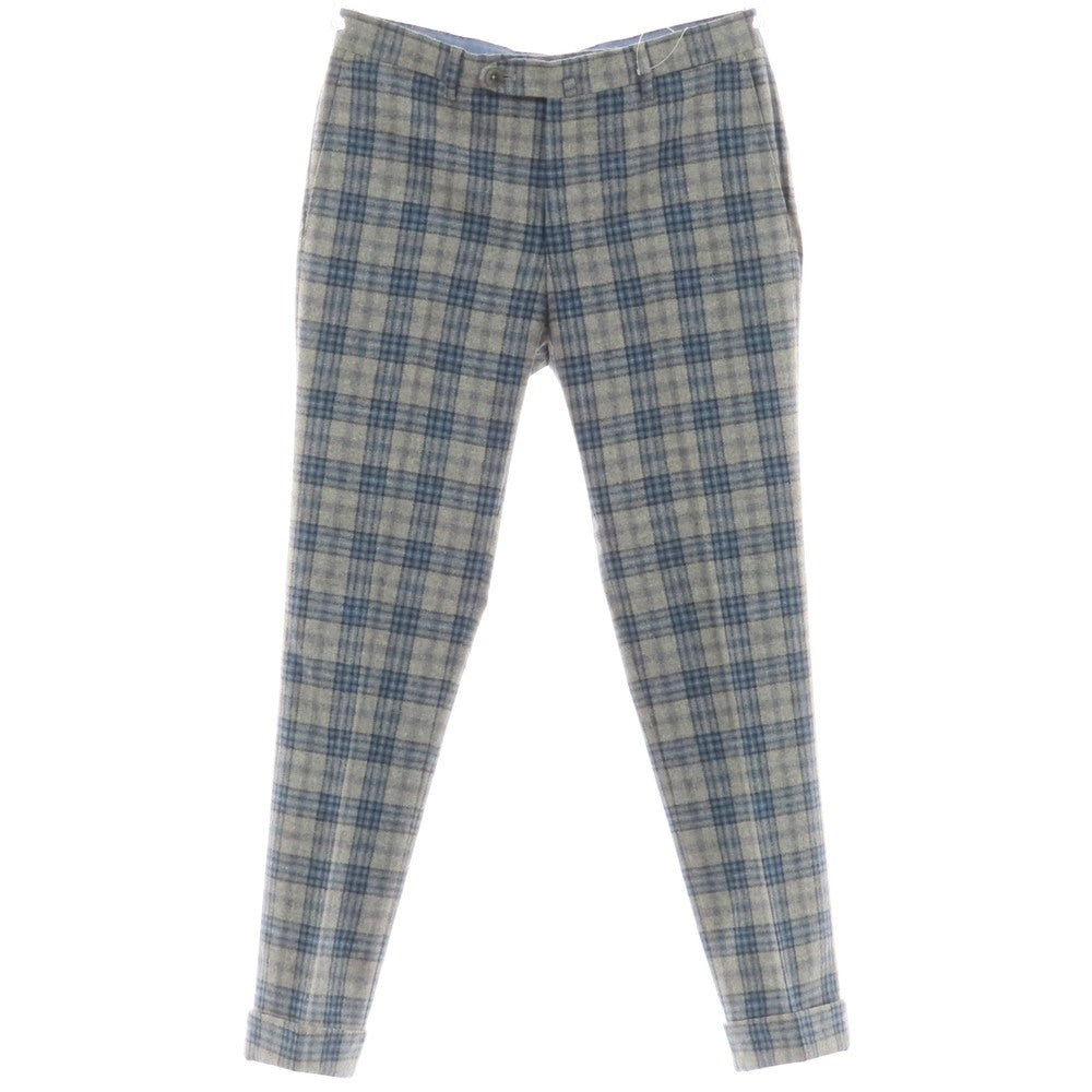 【中古】ジーティーアー G.T.A BEAMS F別注 ウール チェック ドレススラックスパンツ グレー【 46 】【 状態ランクB 】【 メンズ 】