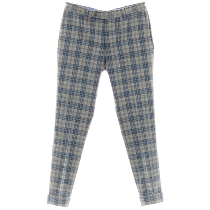 【中古】ジーティーアー G.T.A BEAMS F別注 ウール チェック ドレススラックスパンツ グレー【 46 】【 状態ランクB 】【 メンズ 】