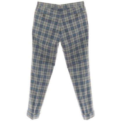 【中古】ジーティーアー G.T.A BEAMS F別注 ウール チェック ドレススラックスパンツ グレー【 46 】【 状態ランクB 】【 メンズ 】