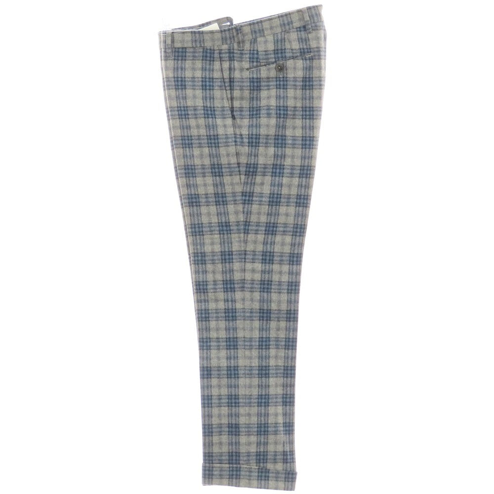 【中古】ジーティーアー G.T.A BEAMS F別注 ウール チェック ドレススラックスパンツ グレー【サイズ46】【 状態ランクB 】【 メンズ 】 [CPD]