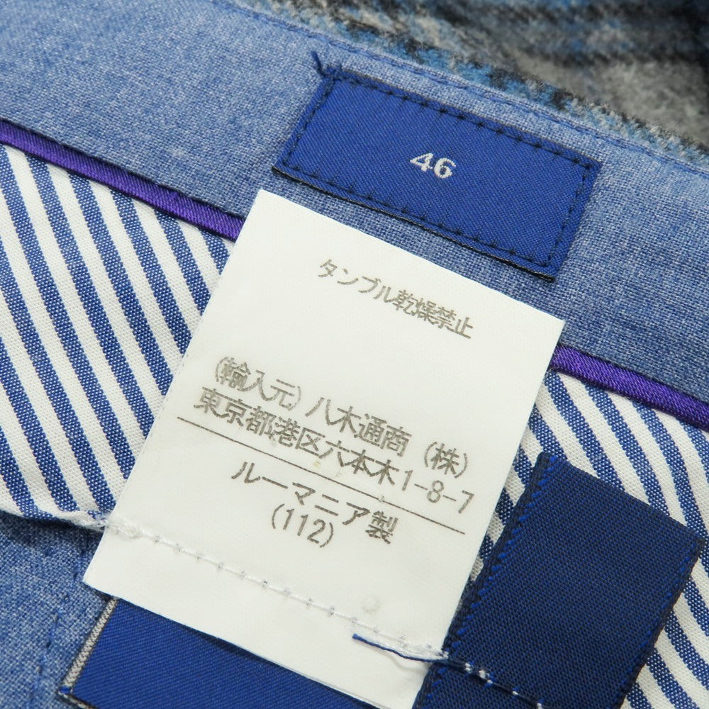 【中古】ジーティーアー G.T.A BEAMS F別注 ウール チェック ドレススラックスパンツ グレー【サイズ46】【 状態ランクB 】【 メンズ 】 [CPD]