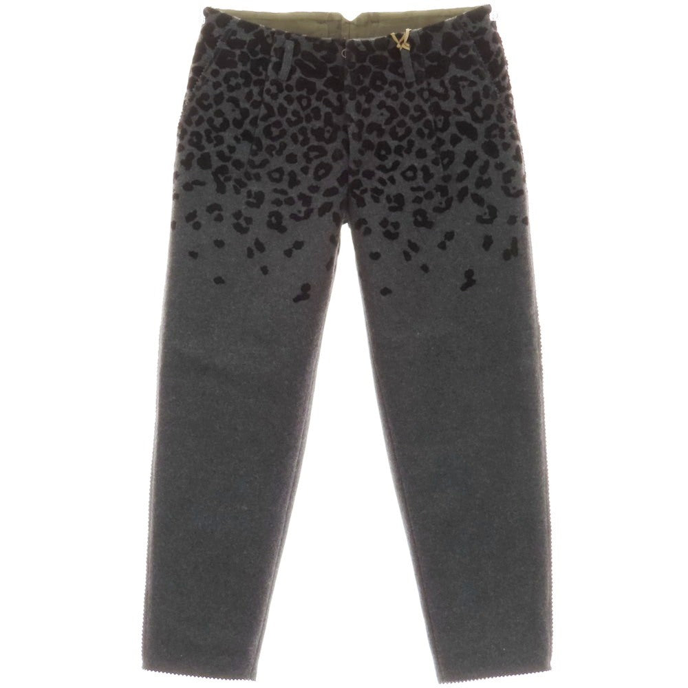 【中古】カラー kolor ウールナイロン レオパード カジュアルスラックスパンツ グレー【 2 】【 状態ランクA 】【 メンズ 】