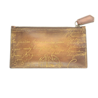 【中古】ベルルッティ Berluti ゴールデンパティーヌ カリグラフィ カードケース ブラウン【 状態ランクA 】【 メンズ 】