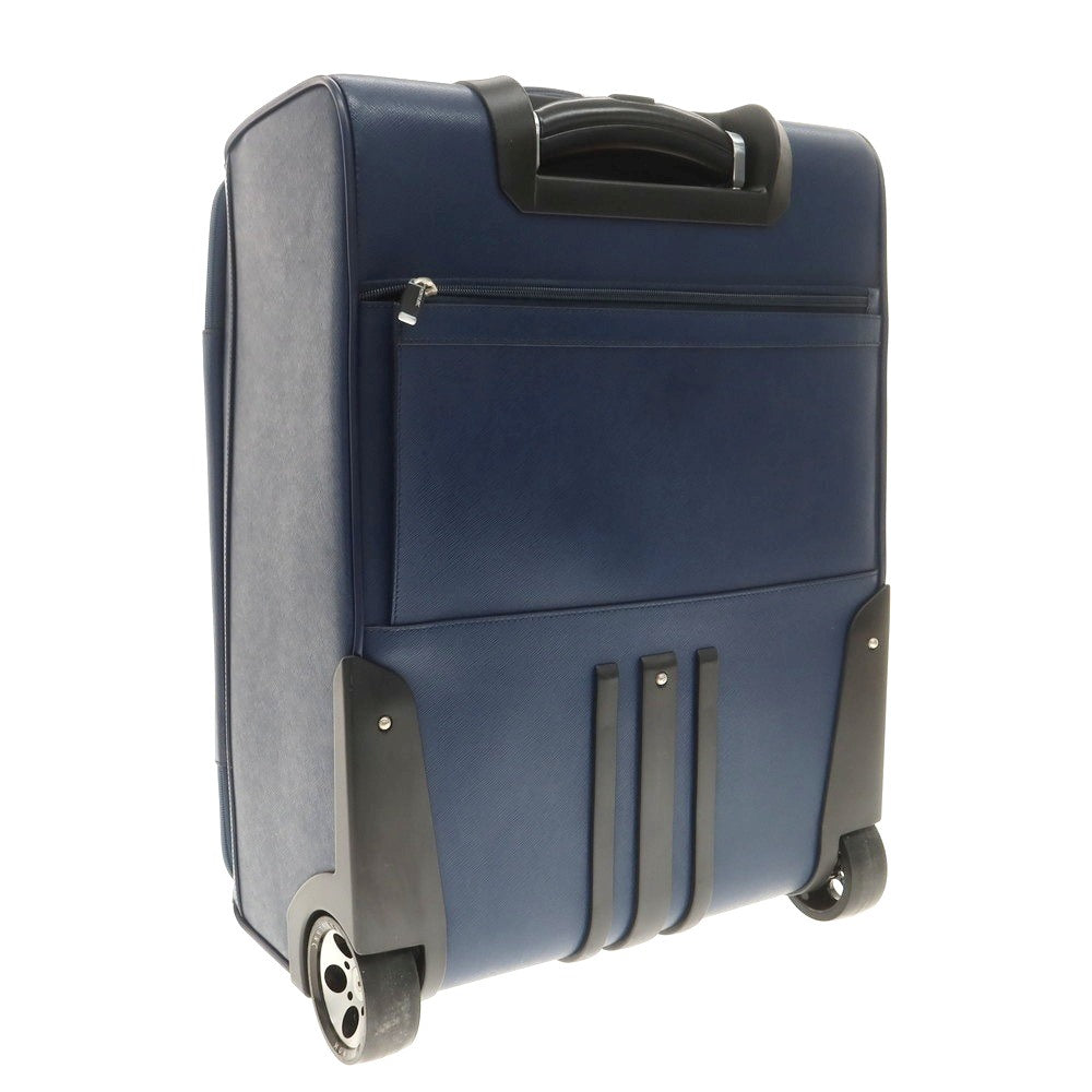 [Used] Montblanc MONTBLANC Embossed Leather Carry Bag Navy [Condition Rank B] [Men&