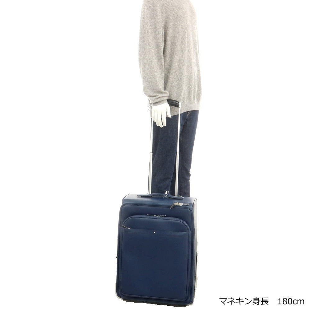 [Used] Montblanc MONTBLANC Embossed Leather Carry Bag Navy [Condition Rank B] [Men&