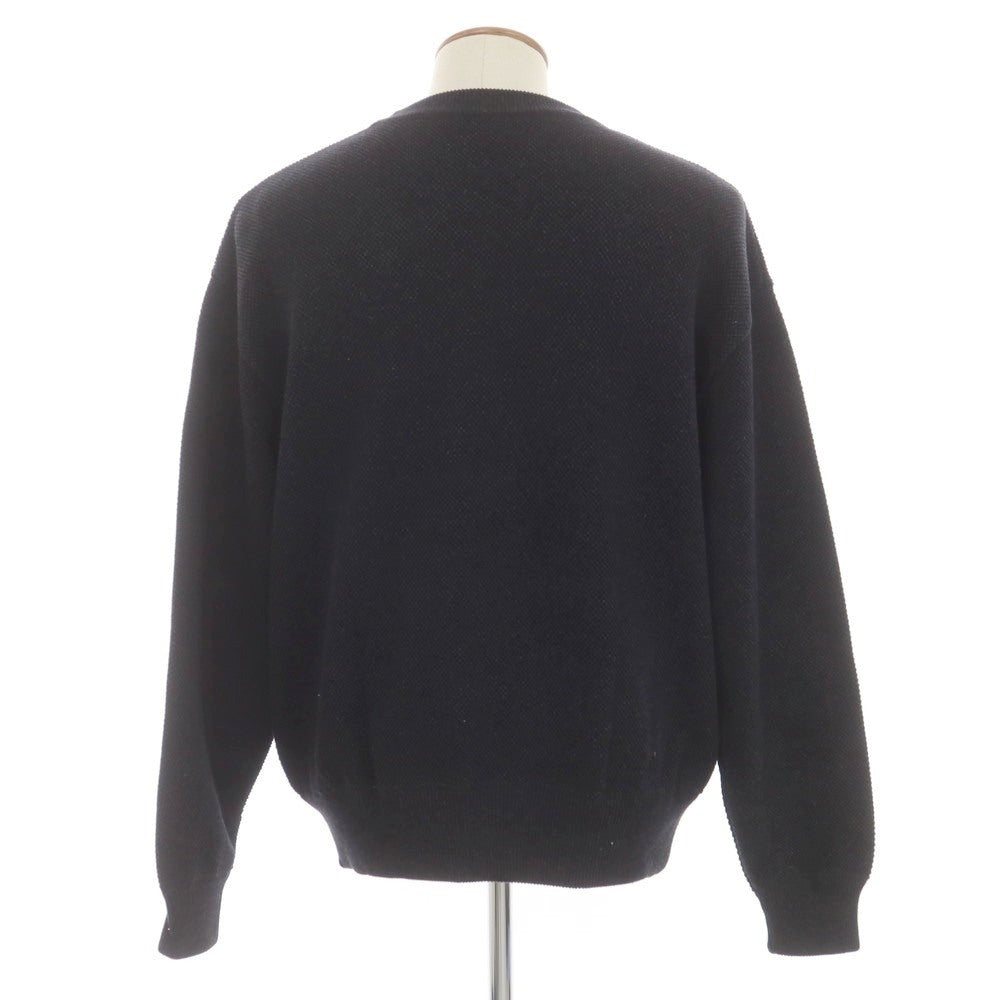 【中古】クレプスキュール crepuscule コットン系 クルーネック プルオーバーニット ブラック【 表記なし（Ｍ位） 】【 状態ランクB 】【 メンズ 】