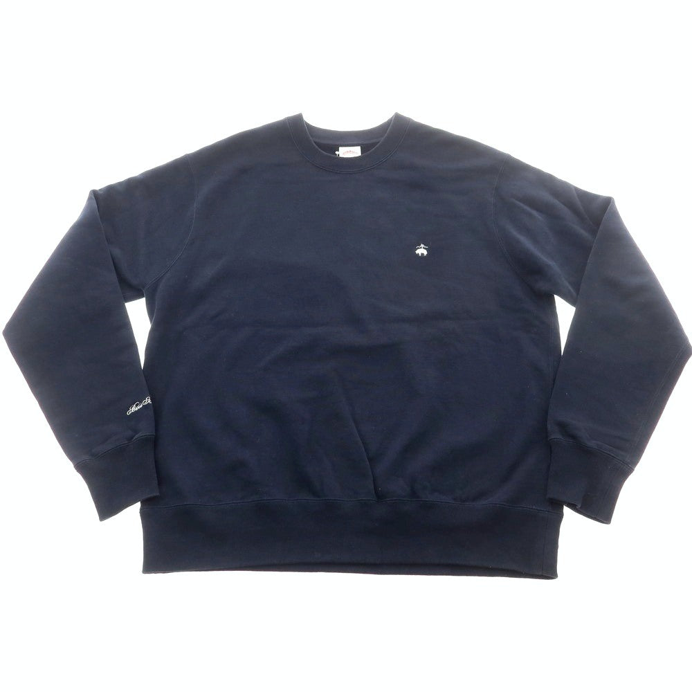 【中古】ブルックスブラザーズ Brooks Brothers コットン クルーネック スウェット ネイビー【 L 】【 状態ランクB 】【 メンズ 】