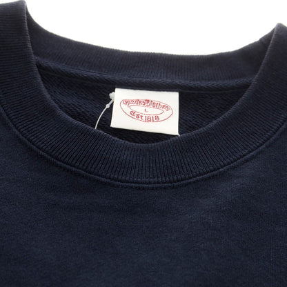 【中古】ブルックスブラザーズ Brooks Brothers コットン クルーネック スウェット ネイビー【 L 】【 状態ランクB 】【 メンズ 】