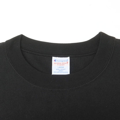 [Used] Champion Cotton Reverse Weave Crew Neck Short Sleeve T-Shirt Black [L] [Condition Rank A] [Men&