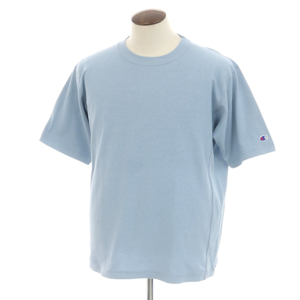 【中古】チャンピオン Champion コットン系 リバースウィーブ クルーネック 半袖Ｔシャツ ライトブルー【サイズL】【 状態ランクA 】【 メンズ 】[DPD]