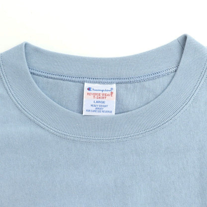 [Used] Champion Cotton Reverse Weave Crew Neck Short Sleeve T-Shirt Light Blue [L] [Condition Rank A] [Men&