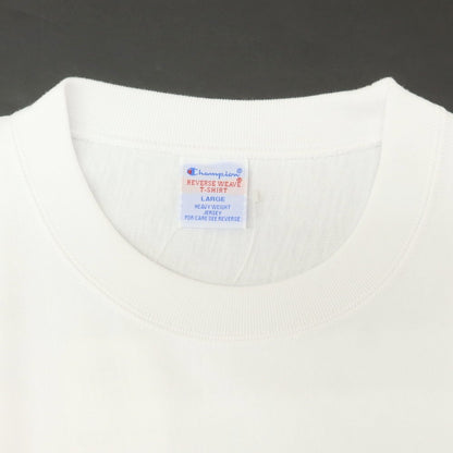 [Used] Champion Cotton Reverse Weave Crew Neck Short Sleeve T-Shirt White [L] [Condition Rank A] [Men&