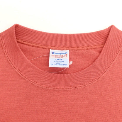 [Used] Champion Cotton Reverse Weave Crew Neck Short Sleeve T-Shirt Dark Pink [L] [Condition Rank A] [Men&
