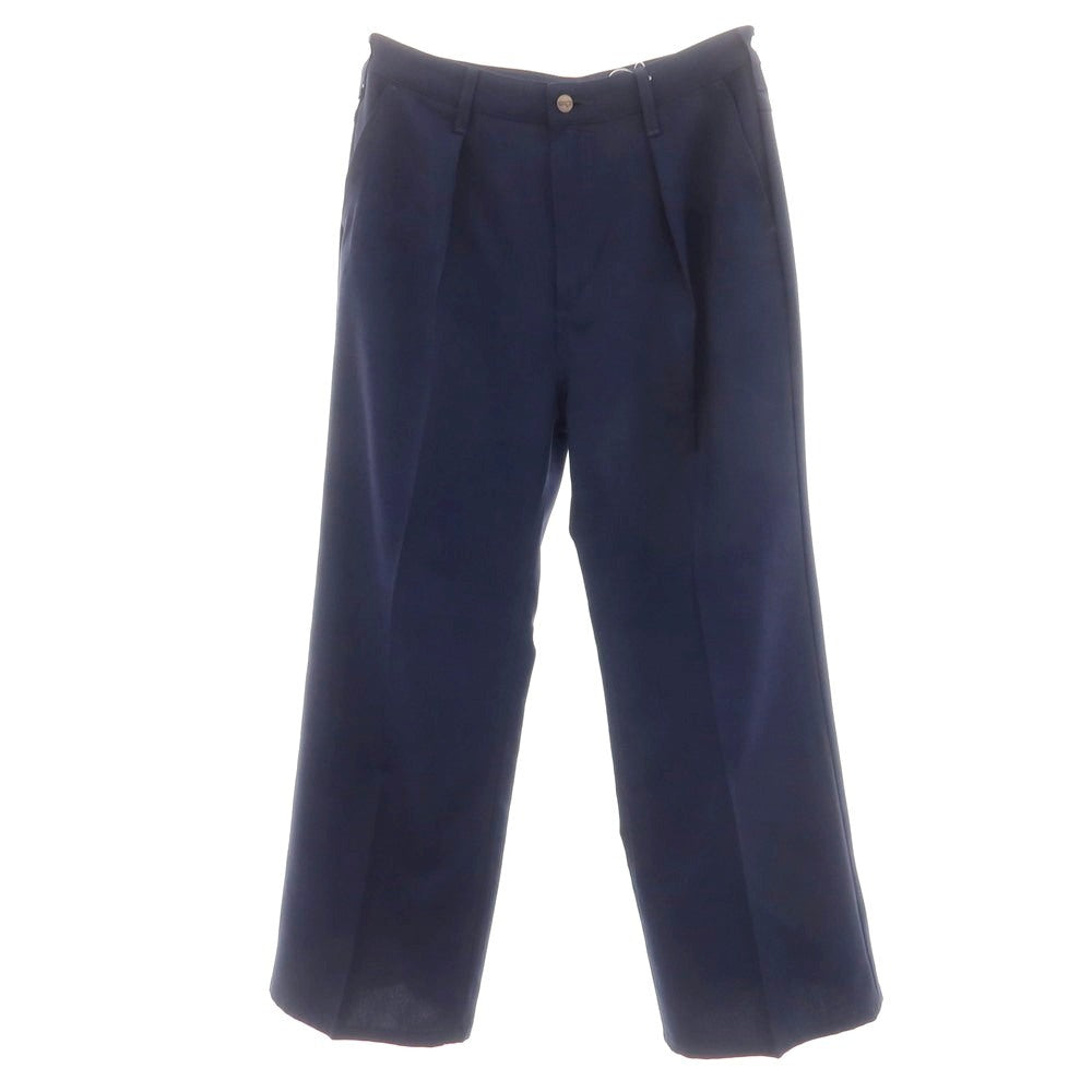 [Used] Wrangler URBAN RESEARCH exclusive polyester wide flare casual slacks pants navy [L] [Condition rank A] [Men&