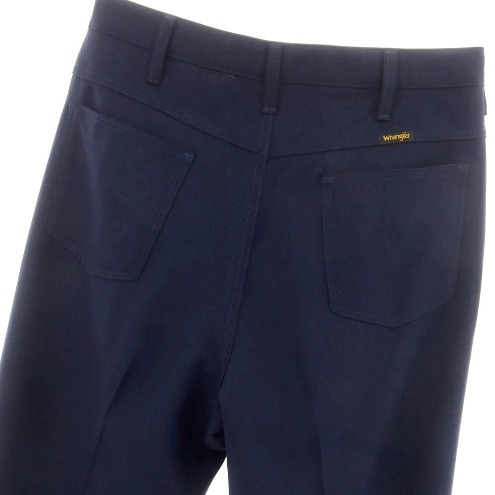 [Used] Wrangler URBAN RESEARCH exclusive polyester wide flare casual slacks pants navy [L] [Condition rank A] [Men&