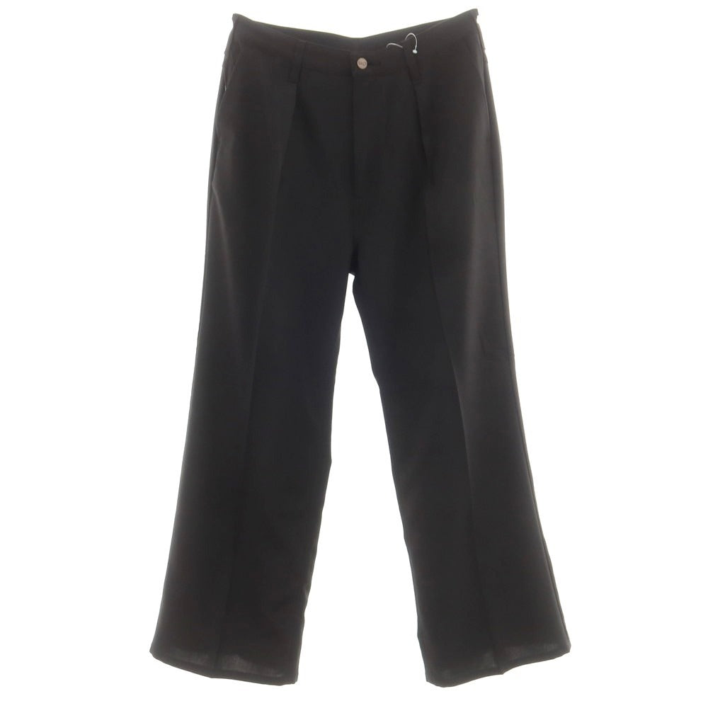 [Used] Wrangler URBAN RESEARCH special order polyester wide flare casual slacks pants black [L] [Condition rank A] [Men&