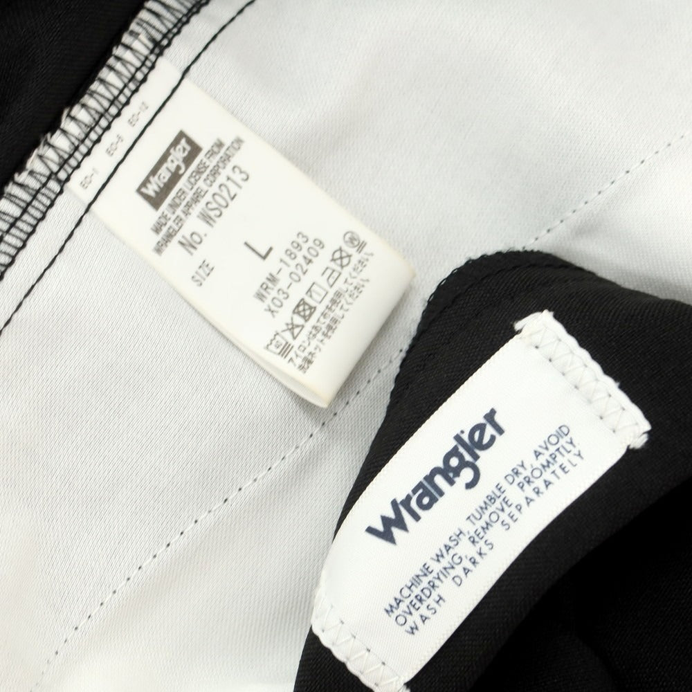 [Used] Wrangler URBAN RESEARCH special order polyester wide flare casual slacks pants black [L] [Condition rank A] [Men&