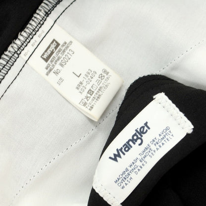 [Used] Wrangler URBAN RESEARCH special order polyester wide flare casual slacks pants black [L] [Condition rank A] [Men&