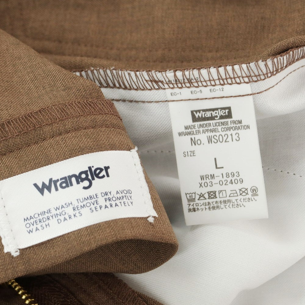 [Used] Wrangler URBAN RESEARCH exclusive polyester wide flare casual slacks pants brown [L] [Condition rank A] [Men&