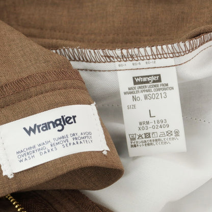[Used] Wrangler URBAN RESEARCH exclusive polyester wide flare casual slacks pants brown [L] [Condition rank A] [Men&