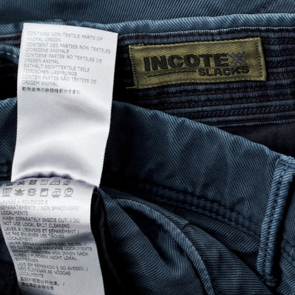 [Used] INCOTEX Stretch Cotton Casual Slacks Pants Navy [31] [Condition Rank C] [Men&