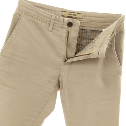 [Used] SIVIGLIA Stretch Cotton Casual Slacks Pants Beige [29] [Condition Rank D] [Men&