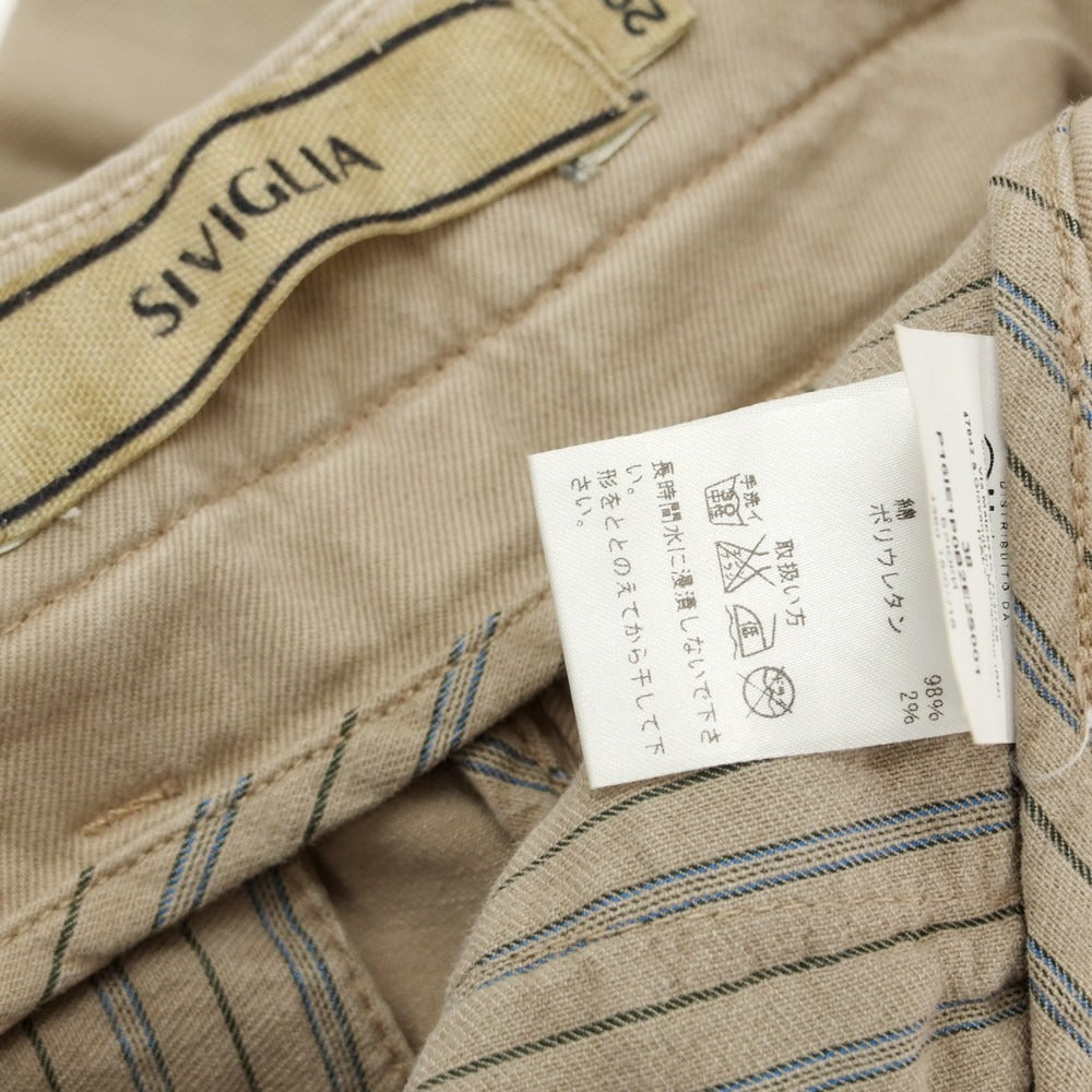 [Used] SIVIGLIA Stretch Cotton Casual Slacks Pants Beige [29] [Condition Rank D] [Men&