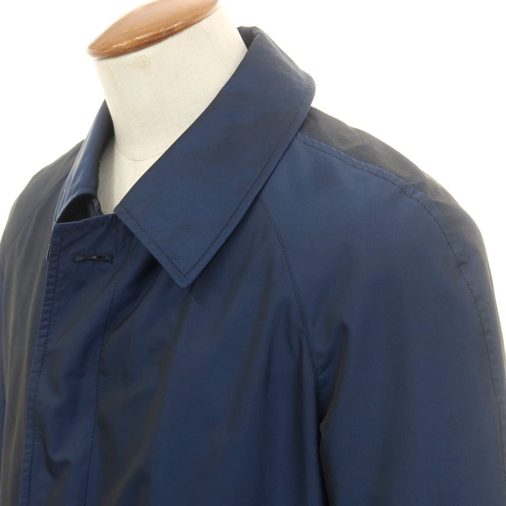 【中古】アクアスキュータム Aquascutum ナイロン ステンカラーコート ネイビー【 38 】【 状態ランクC 】【 メンズ 】