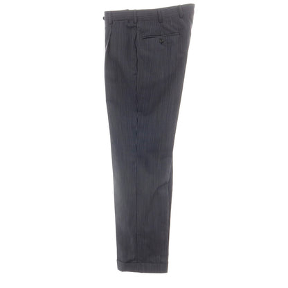 【中古】ベルベスト Belvest ウールモヘヤ ストライプ 3つボタンスーツ ダークネイビーxホワイト【 44 】【 状態ランクC 】【 メンズ 】