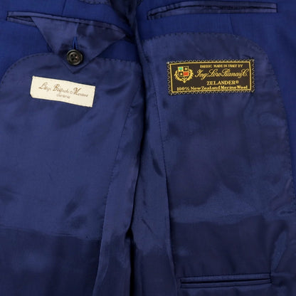 【中古】ルイジ ビアンキ マントヴァ Luigi Bianchi Mantova ウール 2つボタンスーツ ダークブルー【 44 】【 状態ランクB 】【 メンズ 】