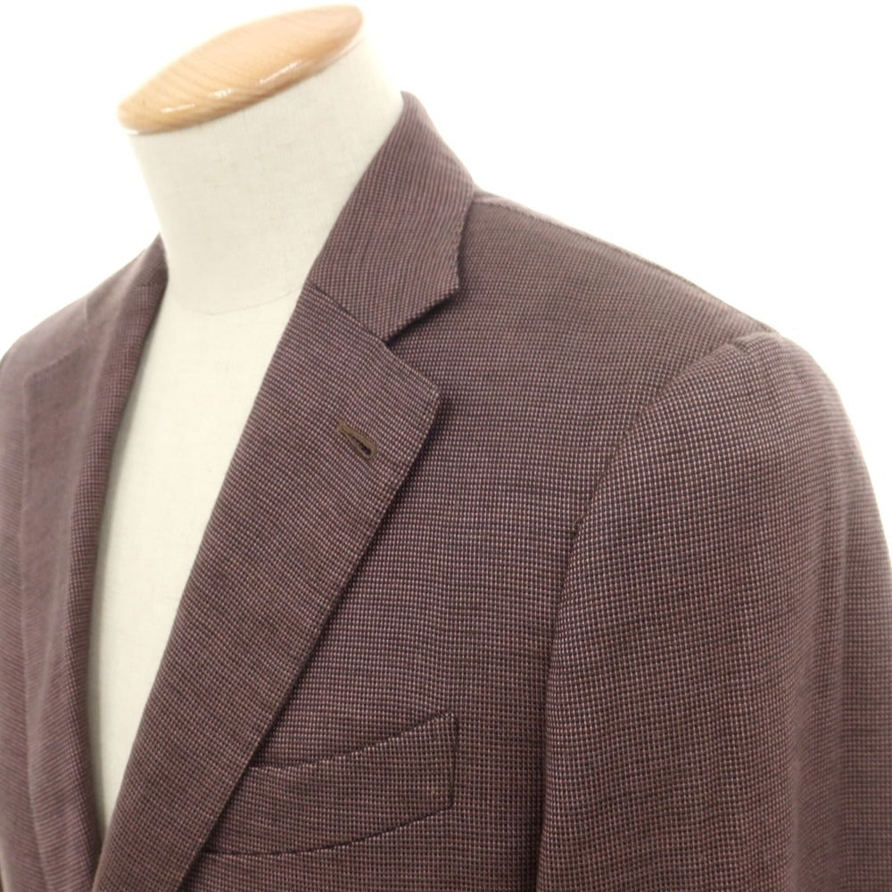 【中古】エルメネジルドゼニア Ermenegildo Zegna ウールレーヨンカシミヤ テーラードジャケット パープル【 44 】【 状態ランクC 】【 メンズ 】