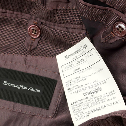 【中古】エルメネジルドゼニア Ermenegildo Zegna ウールレーヨンカシミヤ テーラードジャケット パープル【 44 】【 状態ランクC 】【 メンズ 】