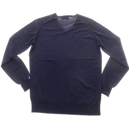 【中古】ジョンスメドレー JOHN SMEDLEY ハイゲージ ウール Vネック プルオーバーニット ネイビー【 S 】【 状態ランクB 】【 メンズ 】