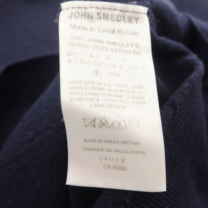 【中古】ジョンスメドレー JOHN SMEDLEY ハイゲージ ウール Vネック プルオーバーニット ネイビー【 S 】【 状態ランクB 】【 メンズ 】