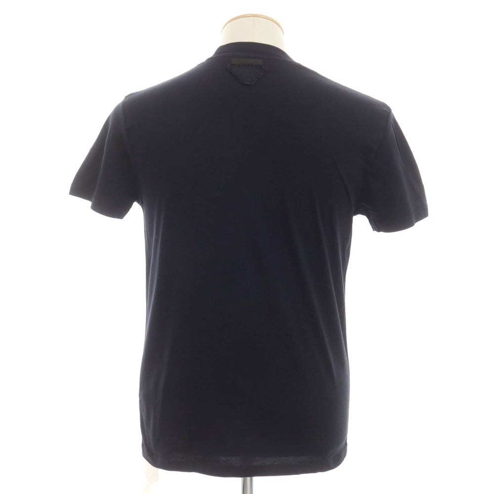 【中古】プラダ PRADA コットン クルーネック 半袖Ｔシャツ ダークネイビー【 XS 】【 状態ランクC 】【 メンズ 】
