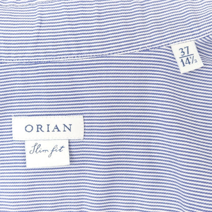 [Used] ORIAN Cotton Striped Horizontal Collar Dress Shirt Blue x White [37] [Condition Rank C] [Men&