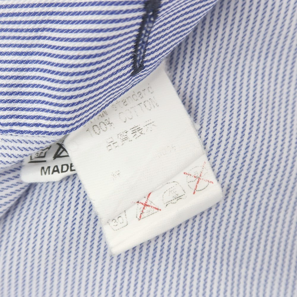 [Used] ORIAN Cotton Striped Horizontal Collar Dress Shirt Blue x White [37] [Condition Rank C] [Men&